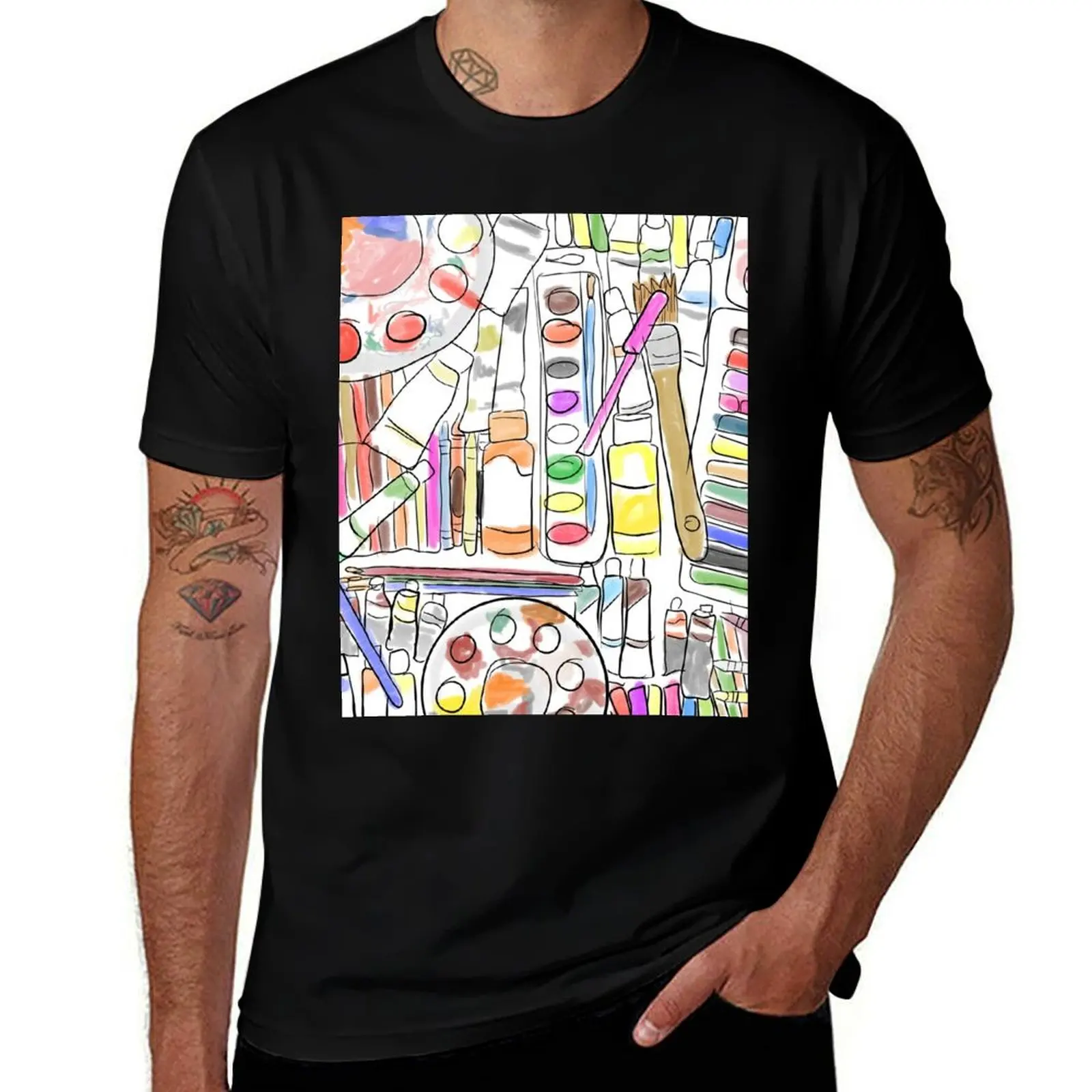 

I’m Addicted.... To Art Supplies Color Version T-Shirt shirts graphic plus size tops anime Men's clothing