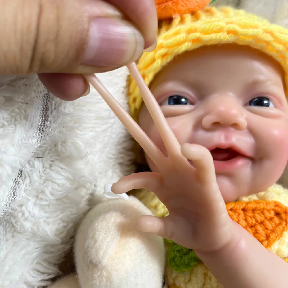Mini muñeca Reborn de silicona de 13 pulgadas, cuerpo de Charlie para niño o niña, muñeca lavable de silicona sólida, juguete, regalo de cumpleaños y Navidad