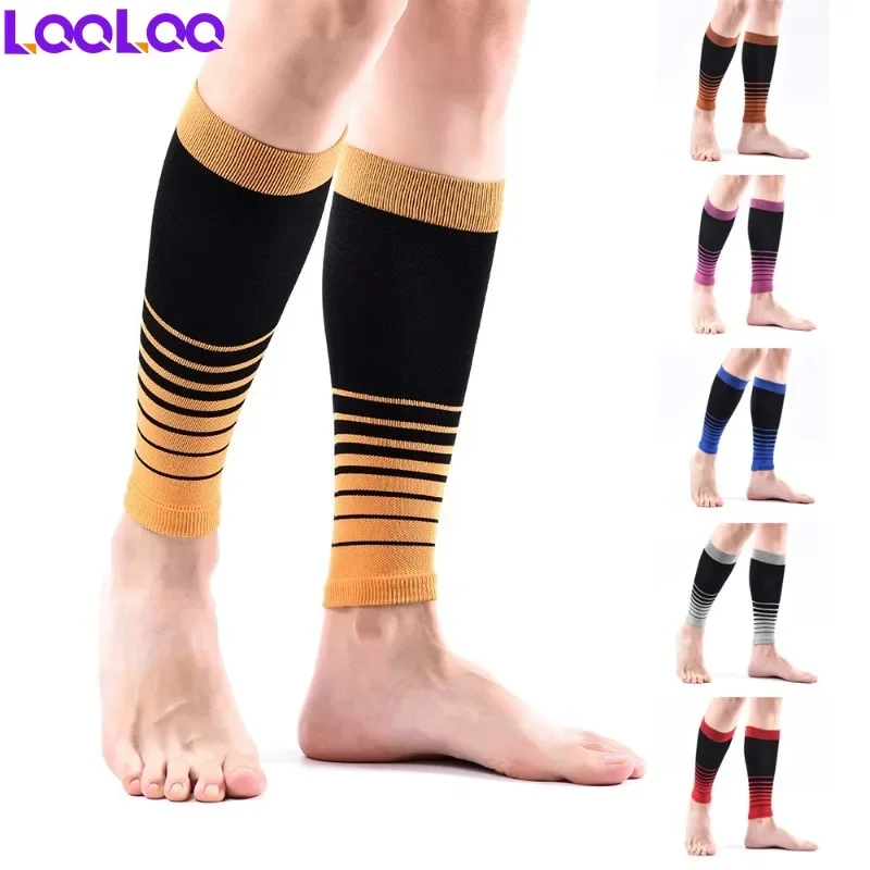 

1Pair Shin Guard for Basketball Leg Cover Compression Pressure Cycling Sports Running Stripes Men and Women Running Marathon