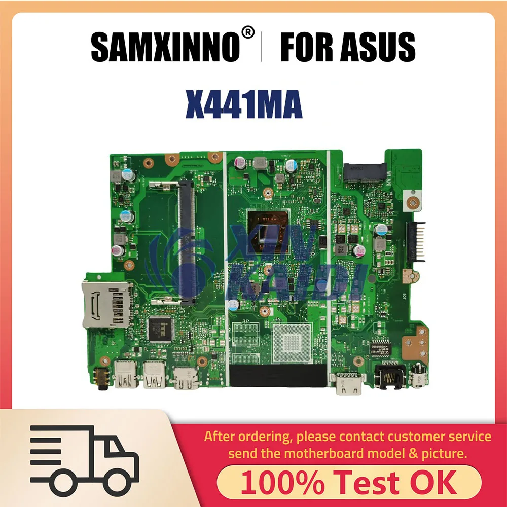 

Laptop Motherboard For Asus X441MA X441M X441MB A441M Notebook Mainboard With N3350 N4000 N4100 N5000 CPU 100% Tested OK