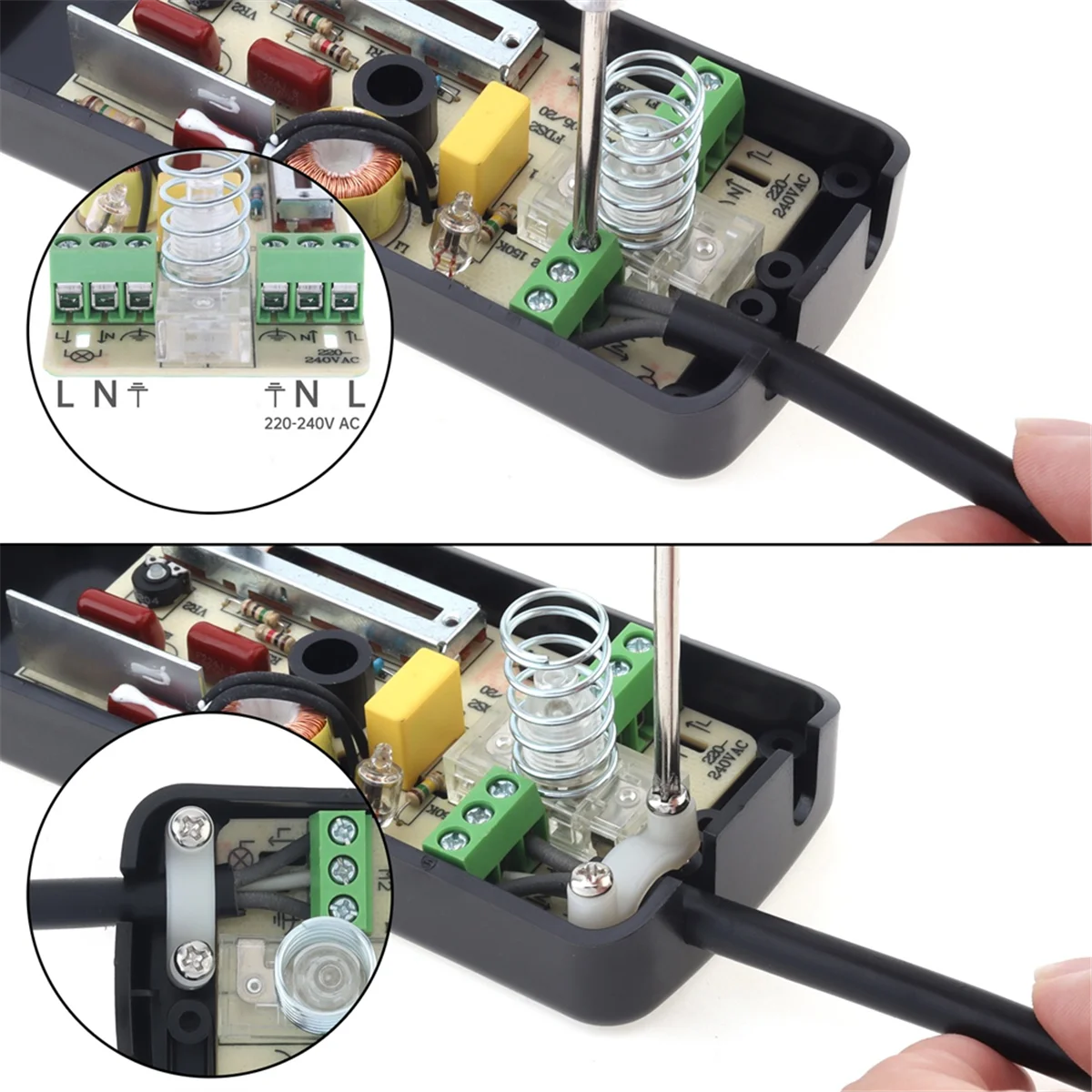 フロアランプ用フットスイッチ,LED調光器,220V,フルレンジ,インラインスライド制御,新品