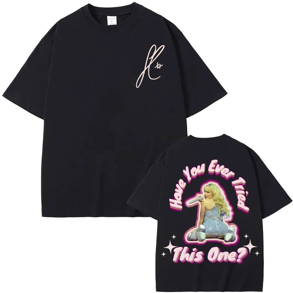 

Sabrina Carpenter Juno-Have You Ever Tried This One Graphic T Shirts Men Women's Clothing Fashion Aesthetic High Quality T-shirt