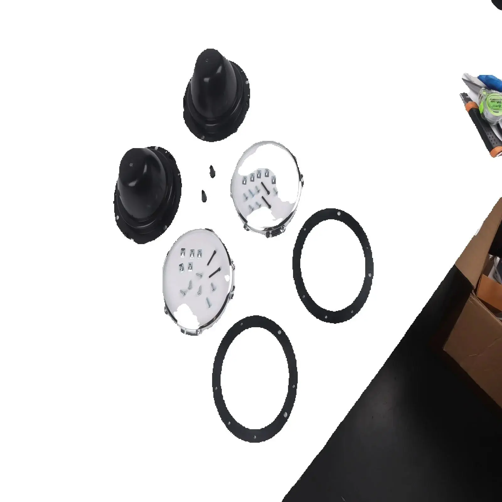7 Inch Headlight Shade Kit For Austin Classic Mini 1959-2000 Headlamp Lens Covers