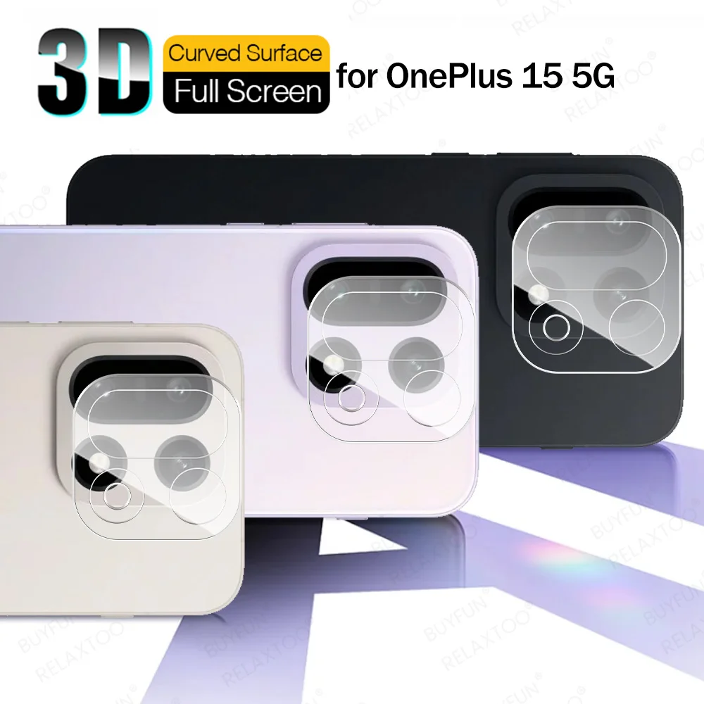 2Pc 3D Tempered Glass Camera Cover For OnePlus15 One Plus 1+ 15 5G Global 2025 Rear Ziai HD 9H Lens Protector Back Film Bumper
