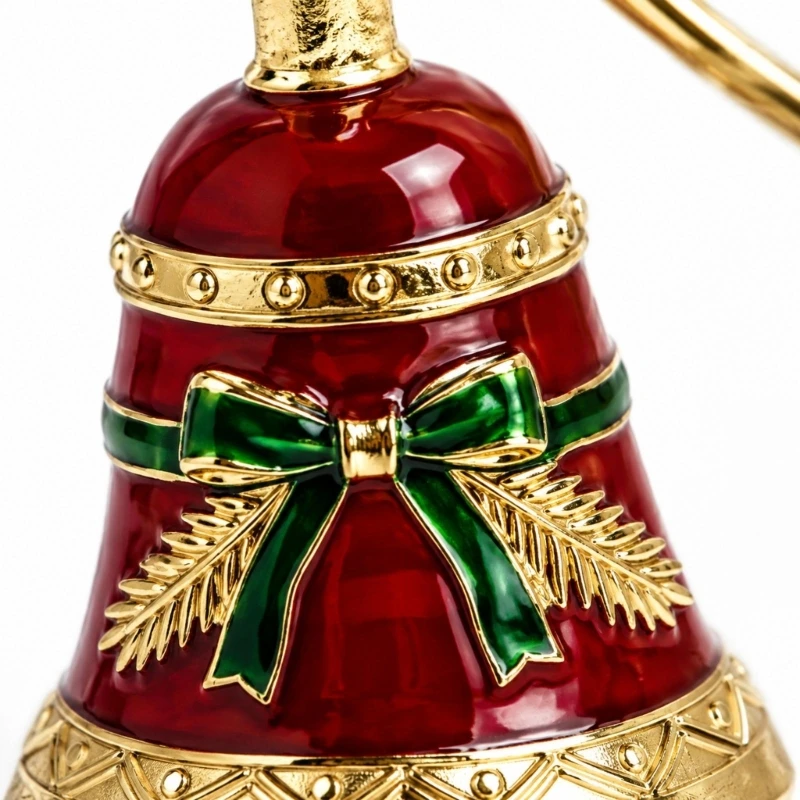 Christmas Snuffer with Elongated Handle, Green and Red Decorative Motifs for Scented and Jar Use in Seasonal 37JD