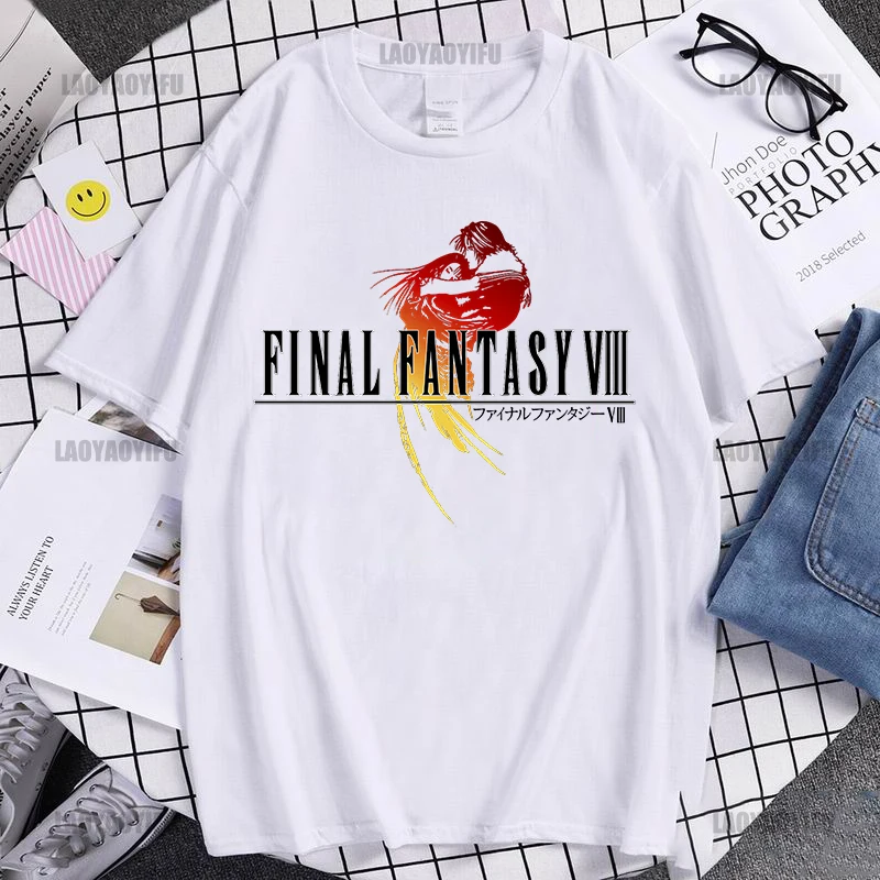 

Funny Final Fantasy ViiI Characters T Shirt Summer Casual Men's T-Shirt Fashion Short Sleeve Clothing Streetwear Hip Hop Cotton