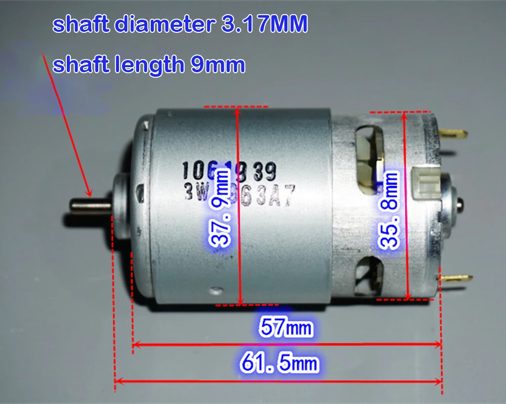 1PC JOHNSON 555 motore di alimentazione DC 12V-18V 17500RPM coppia elevata ad alta velocità forte magnetico per smerigliatrice da taglio fai da te