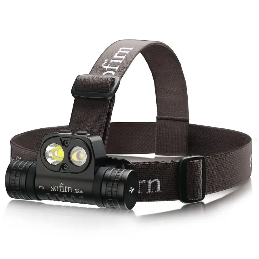 

HS20 Dual Beam Headlamp, Up to 2700 Lumens LED Headlight, Independent Flood amp Spot Control, USBC Rechargeable for Hard Hat, Wo