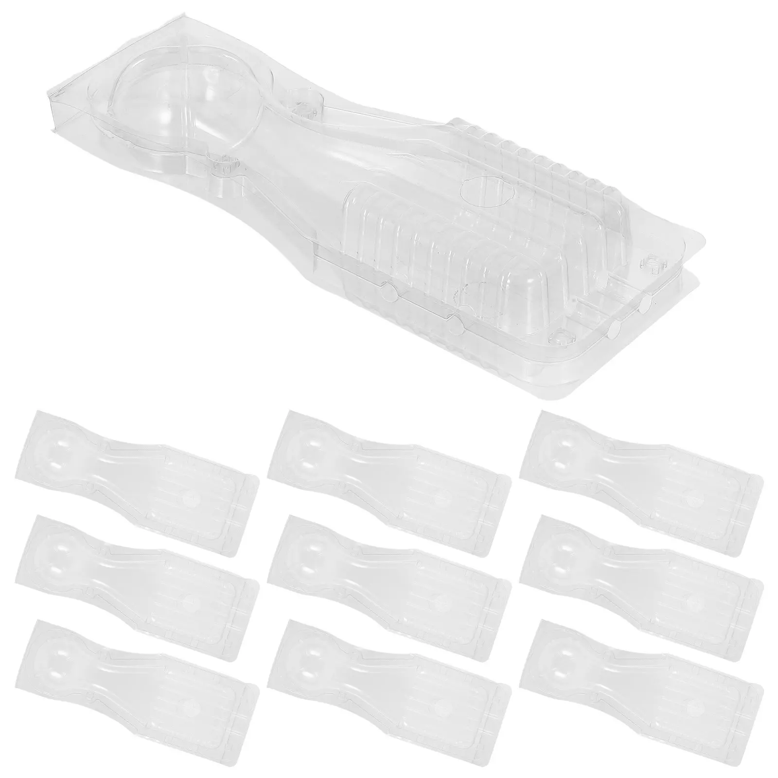 

10Pcs Plant Transport Box Breathable Plastic Clamshell Carrier for Chili Seedlings Bonsai Flower Saplings Plant Shipping