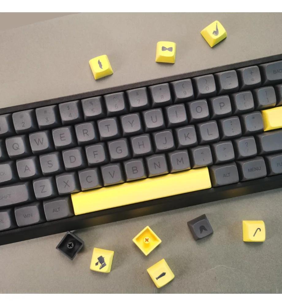 Keycap Personality XDA Height, Gentleman's PBT Sublimation Keycap 64 68 75 87 98 104 Fully Compatible