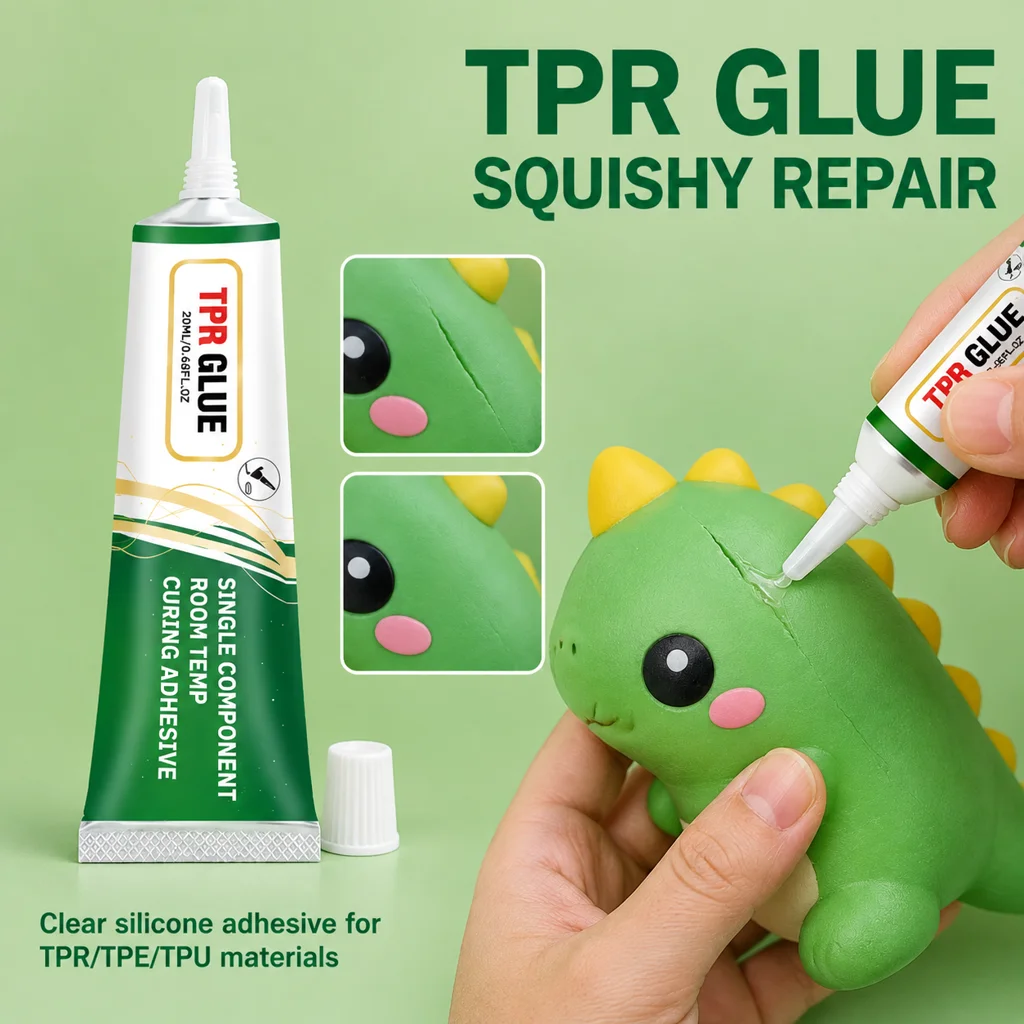 Flexible TPE Adhesive Transparent Rubber Glue Precision Craft Fixer Multipurpose Bond Sealant Durable Soft Liquid 20ml