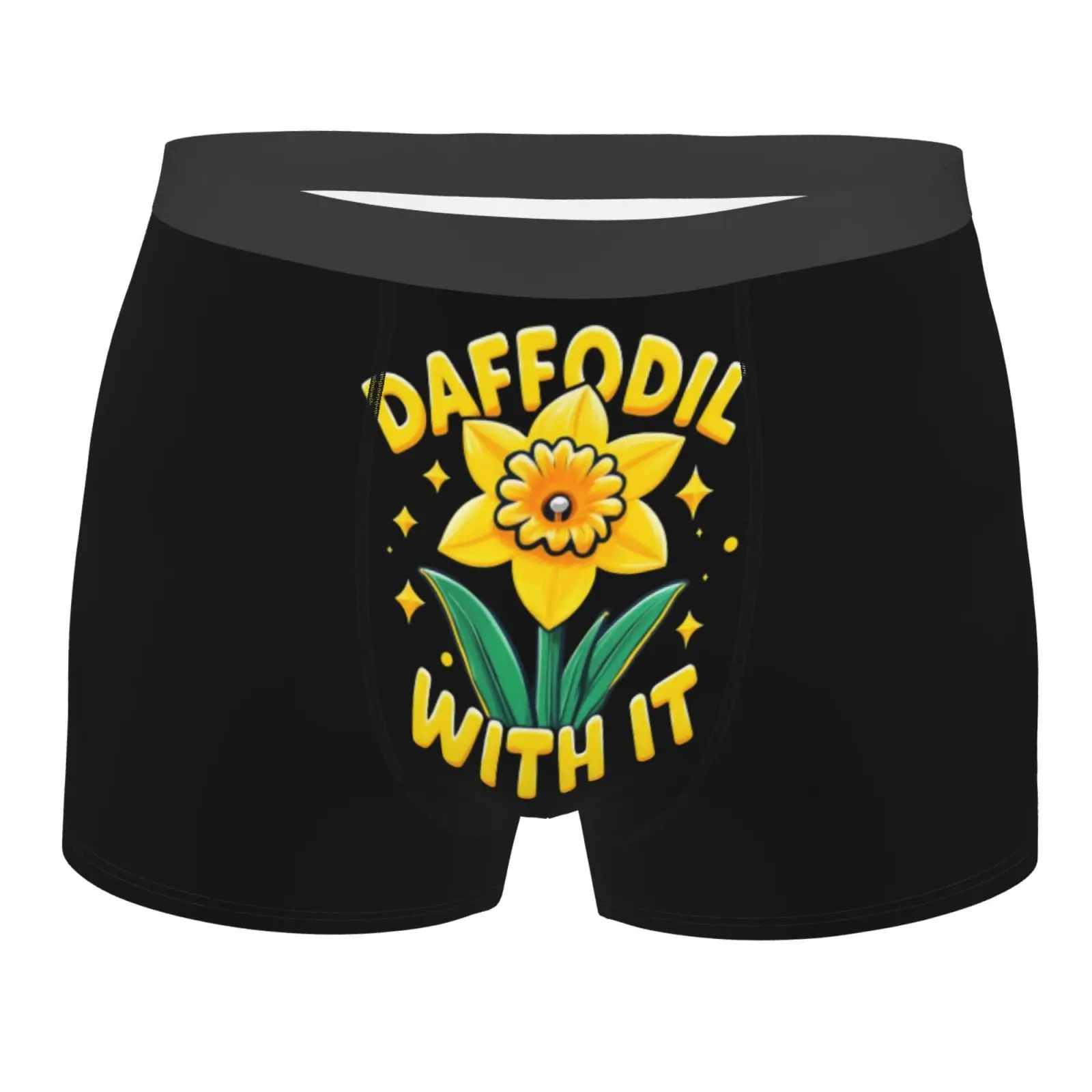 Daffodil with It Pattern Men's Underwear Healthy Soft Comfortable High-Quality Men's Briefs Stylish Trendy Casual Sports Panties
