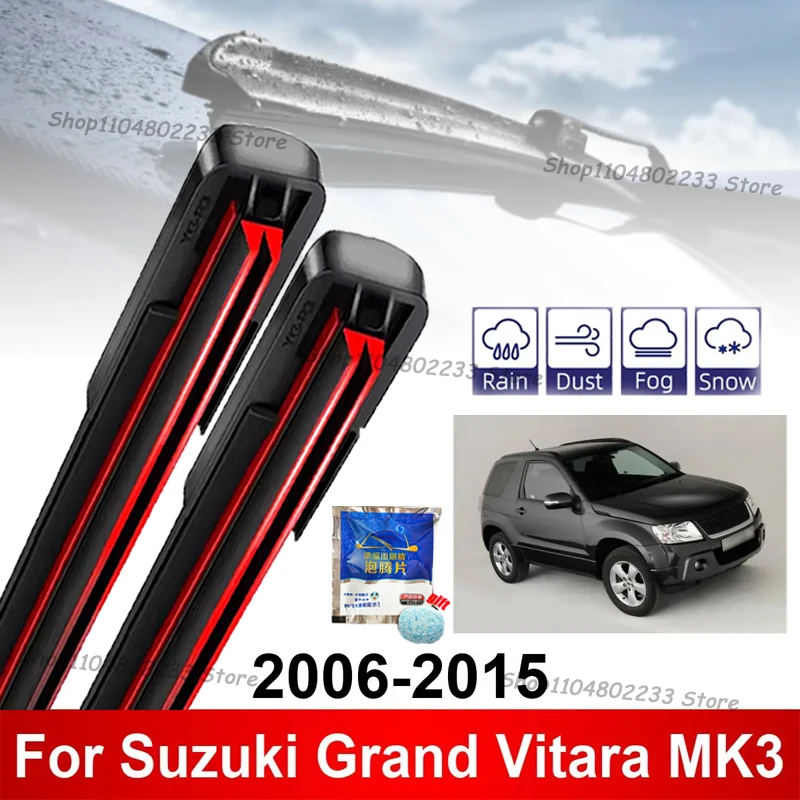

Car Wiper For Suzuki Grand Vitara MK3 2006-2015 Front Wiper Blades Brushes Auto Accessories High Quality Rubber 2011 2012 2013
