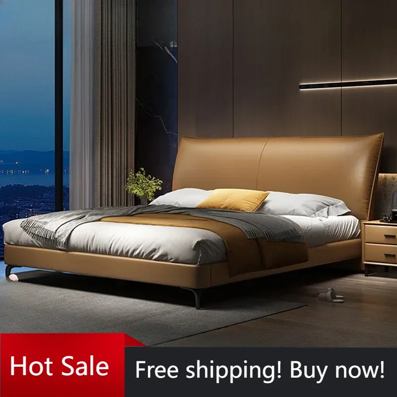 

Elegant Double Size Bed Frame European Style Modern Nightstands Queen Bed Frame Under Storage Mobili Per La Casa Home Furniture