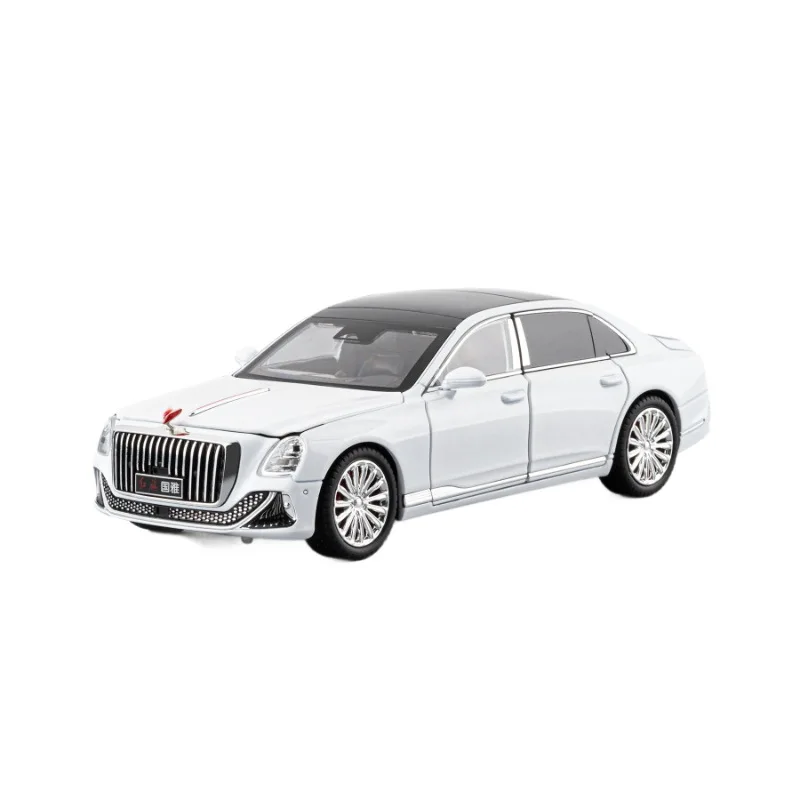 1:24 Alloy Metal Diecast Model Car Compatible With Hongqi Guoya Display Stand Creative Desktop Home Decoration Gift Birthday Toy