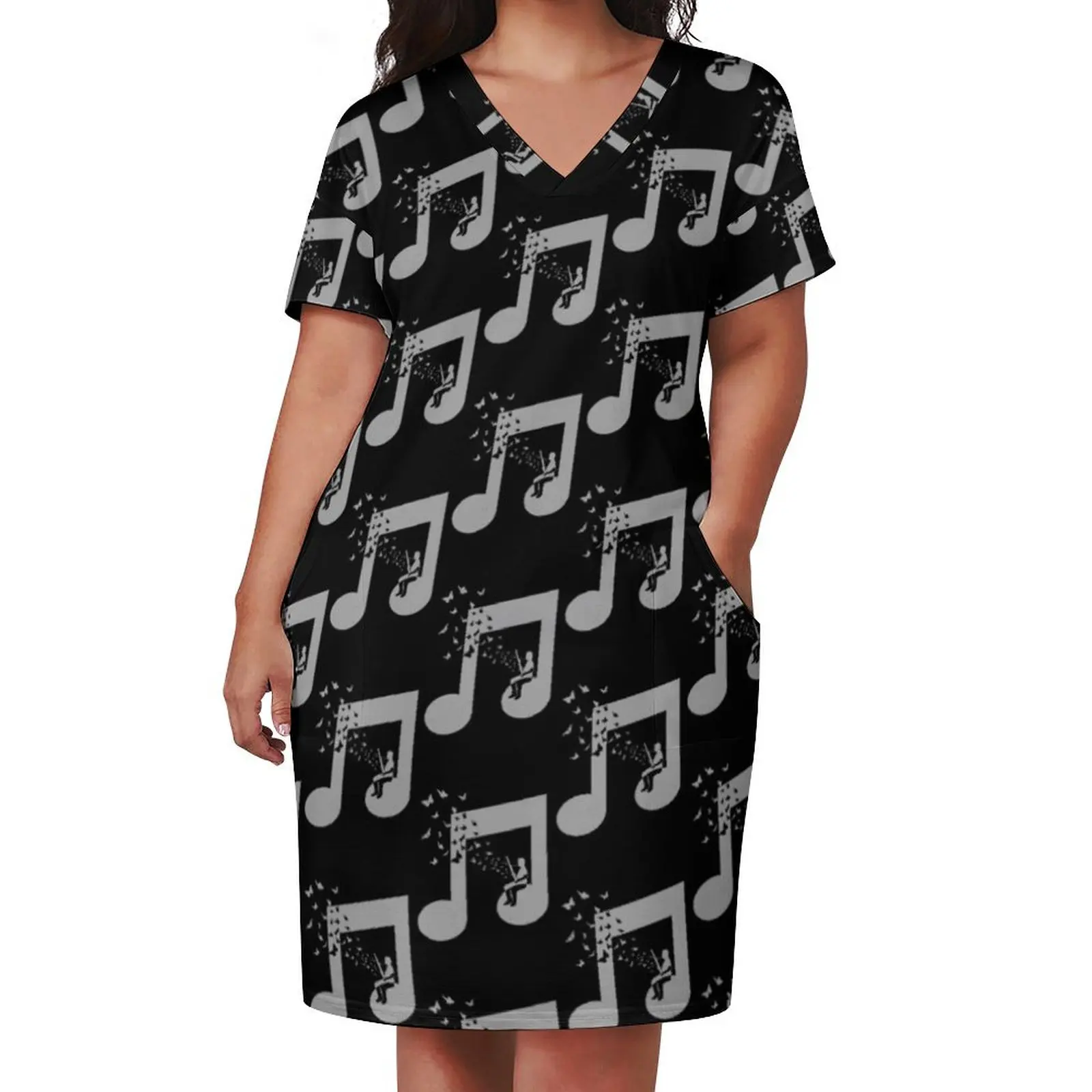 Bassoon Music - Music Theme Design Suitable for Men and Women Loose Pocket Dress dress for women 2025 women clothes clothes