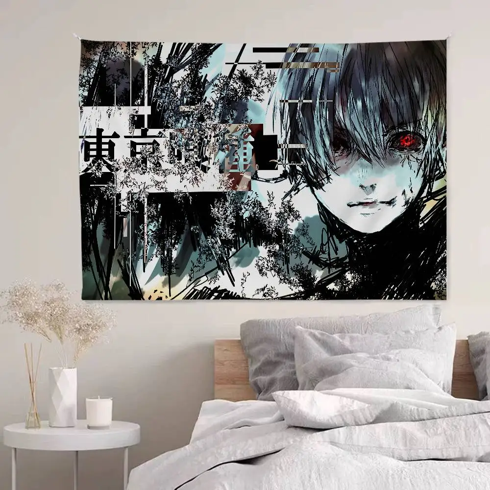 Tokyo Ghoul Anime Chart Tapestry for Living Room Home Dorm Decor Art Home Decor