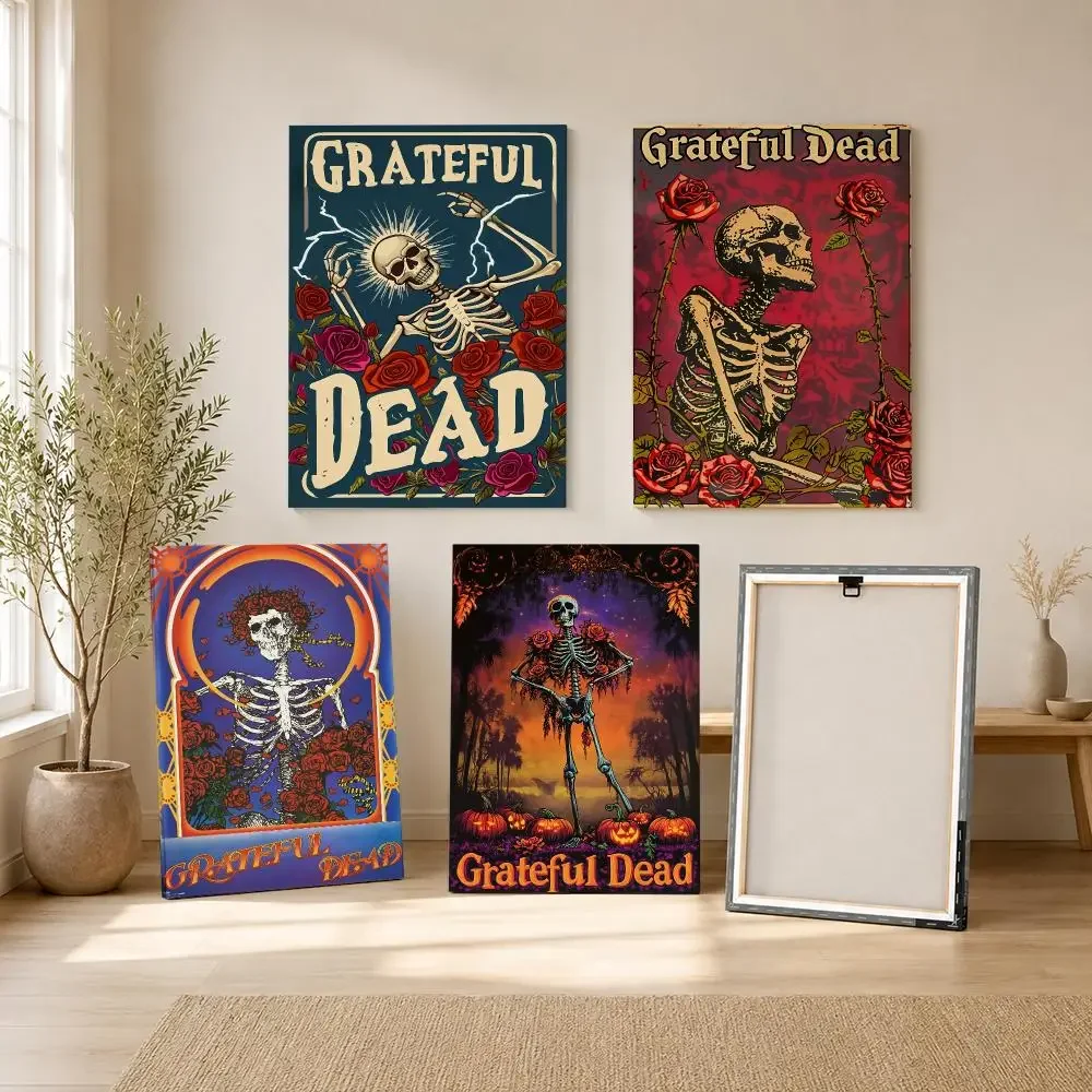 Vintage Rock Band G-Grateful Dead Framed Wall Painting Framed Canvas Wall Art Print | Modern Poster | Home Hallway Decor