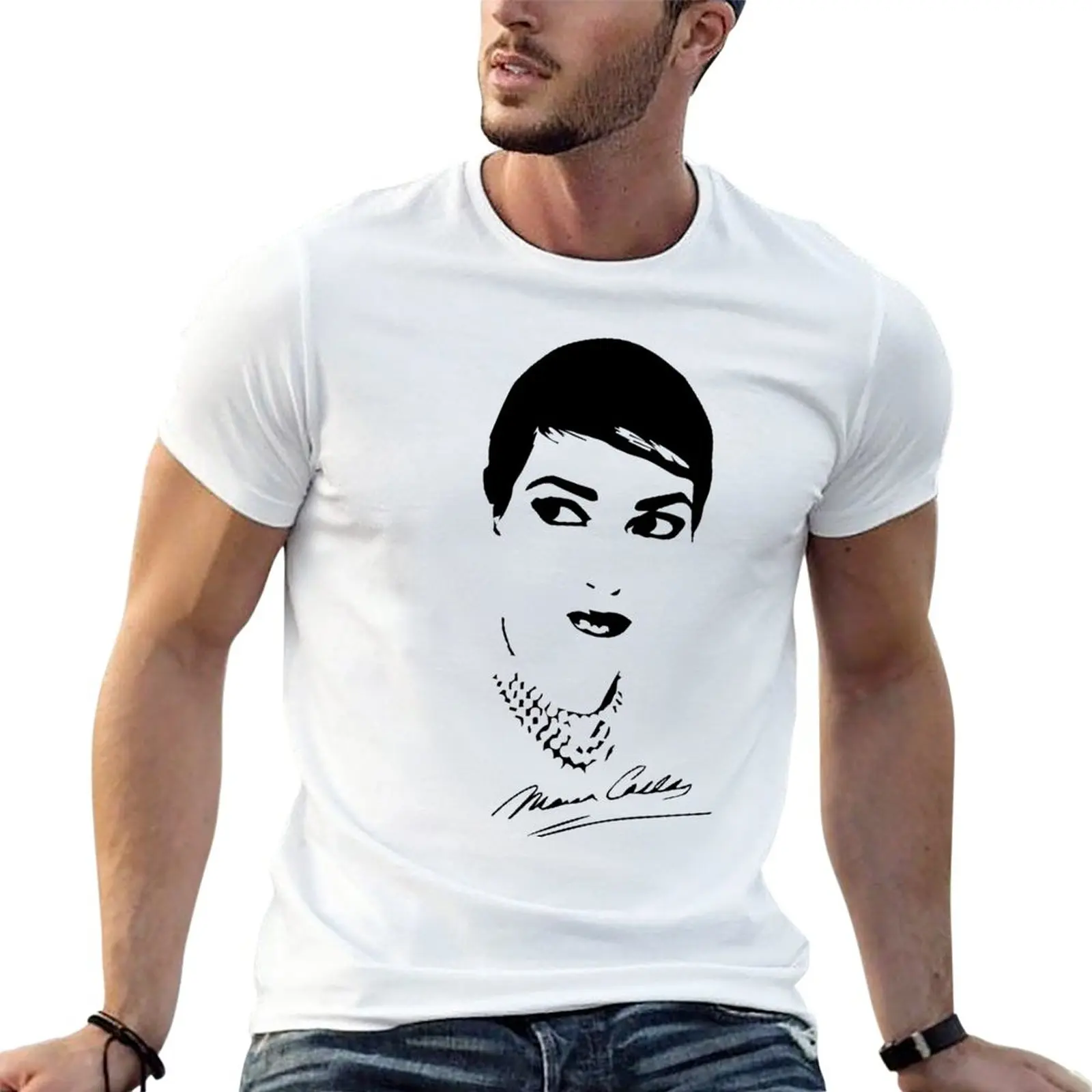 

New Maria Callas Pearls T-Shirt sports fan t-shirts summer clothes quick drying shirt mens t shirts casual stylish