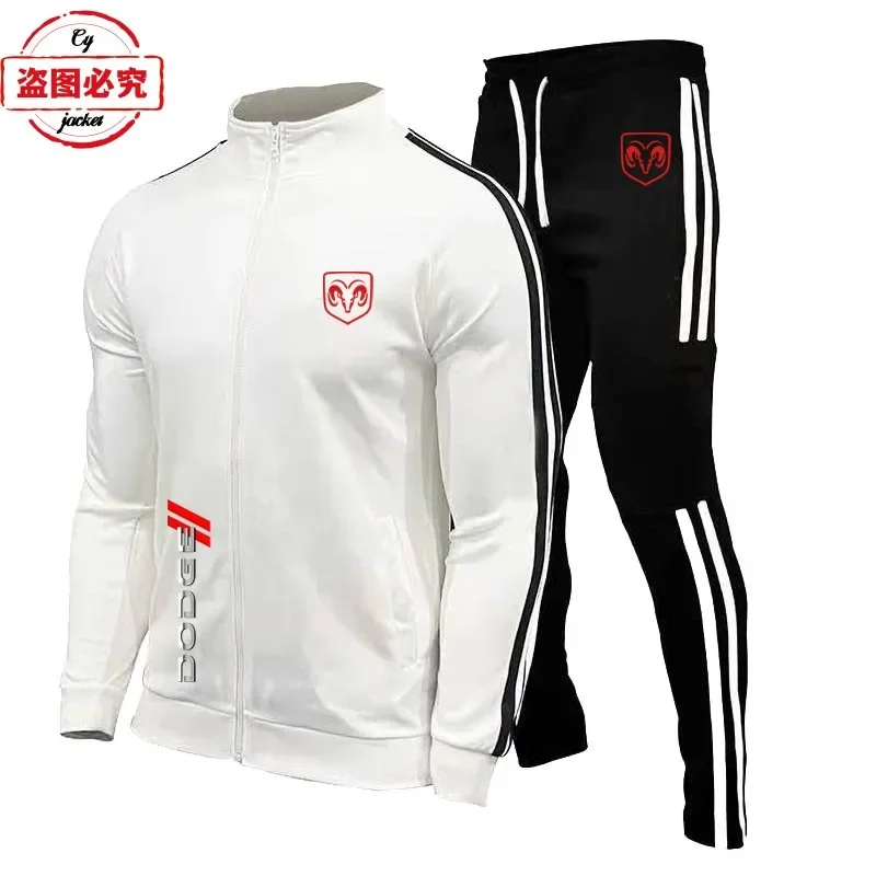 Vêtements de course décontractés avec logo de voiture Dodge pour hommes, vêtements de travail de plein air, mode sportive, printemps et automne