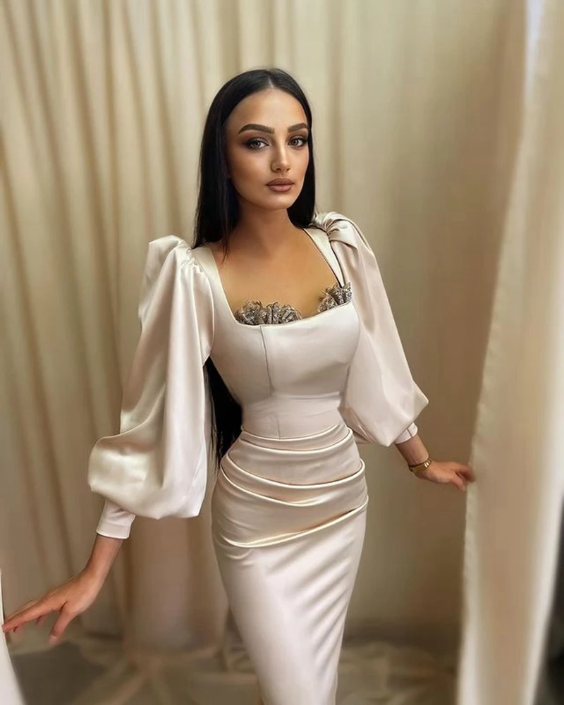 Sexy Meerjungfrau Satin Abendkleider High Split Abendkleider 2025, Maxikleid für Frauen, Geburtstag, Club, Promi-Partykleid