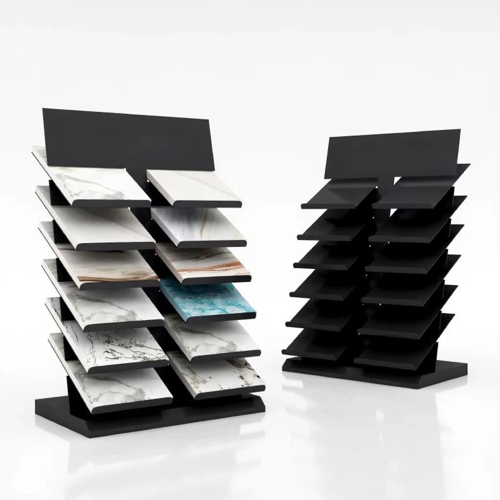 

&c Design Customize Mosaic Artificial Natural Stone Pavin Marble Stone Tile Counter Top Display Stand for Showroom Boya Display