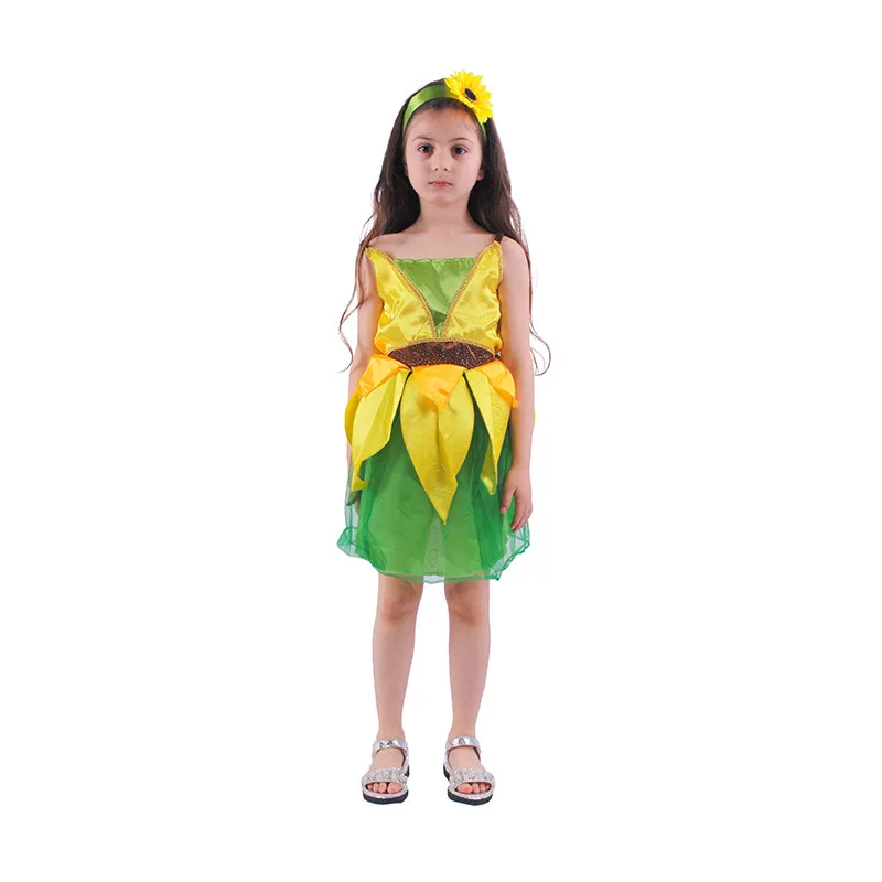 

Sunflower Dress For Girls Children's Cosplay Costume For Festivals And Stage Performances