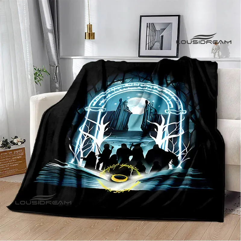 L-Lord of the Rings printed blanket Warm Flannel Blankets Soft and Comfortable Home Travel Blanket bed linings Birthday Gift