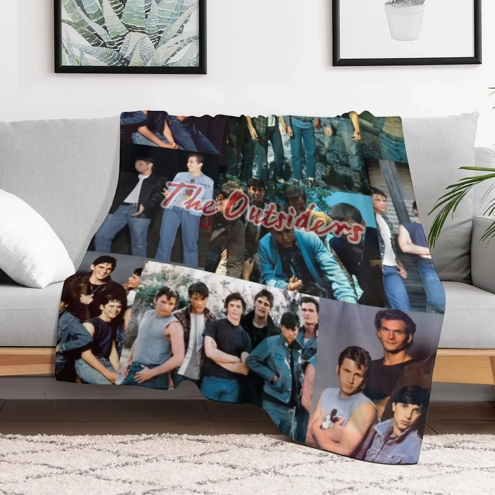 the outsiders scene collage Throw Blanket Blankets For Sofas Designers sofa bed Blankets