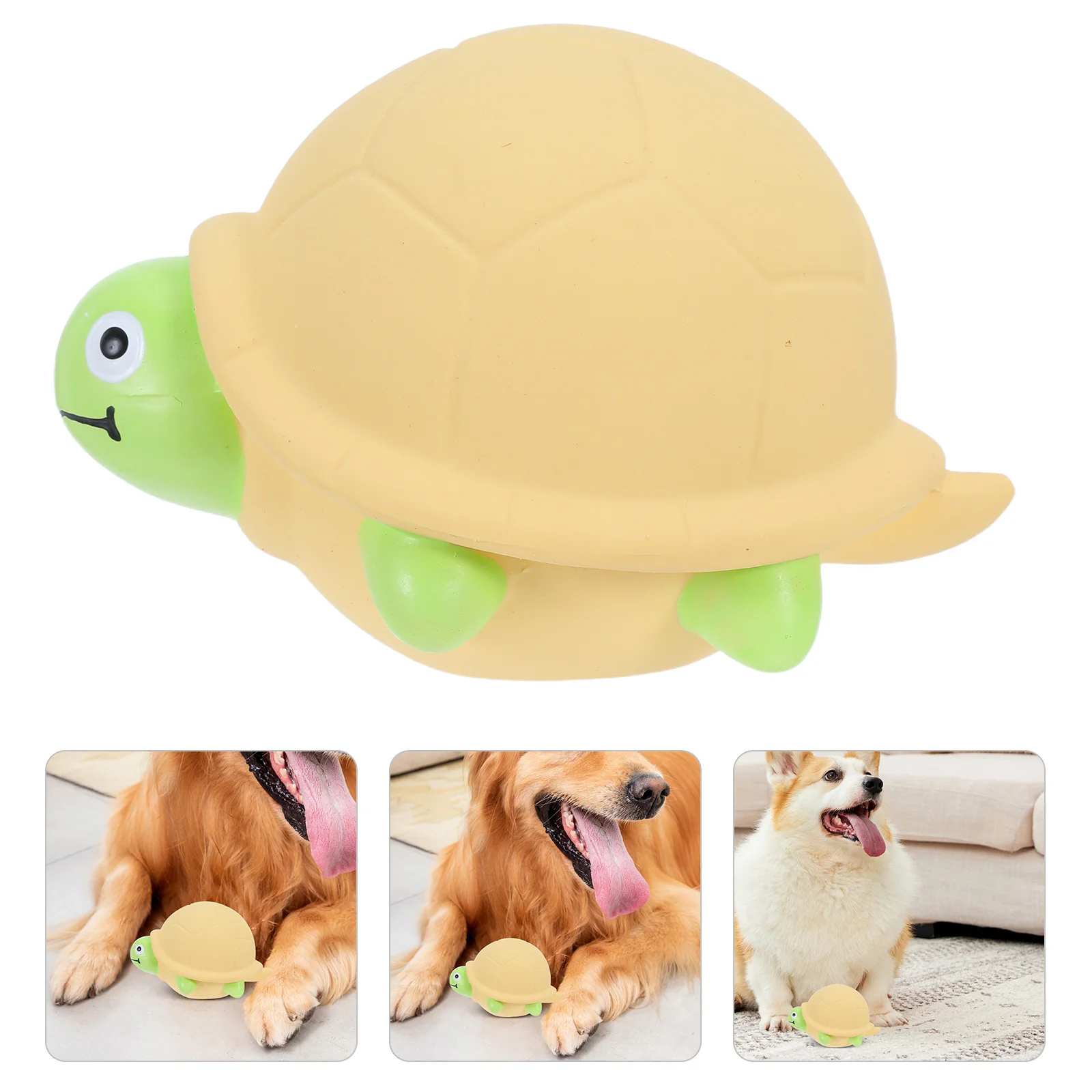 

Squeaky Turtle Dog Interactive Latex Chew Plaything for Small Breeds Puppy Enrichment Pet Play Quacking Sound Pet Chewing