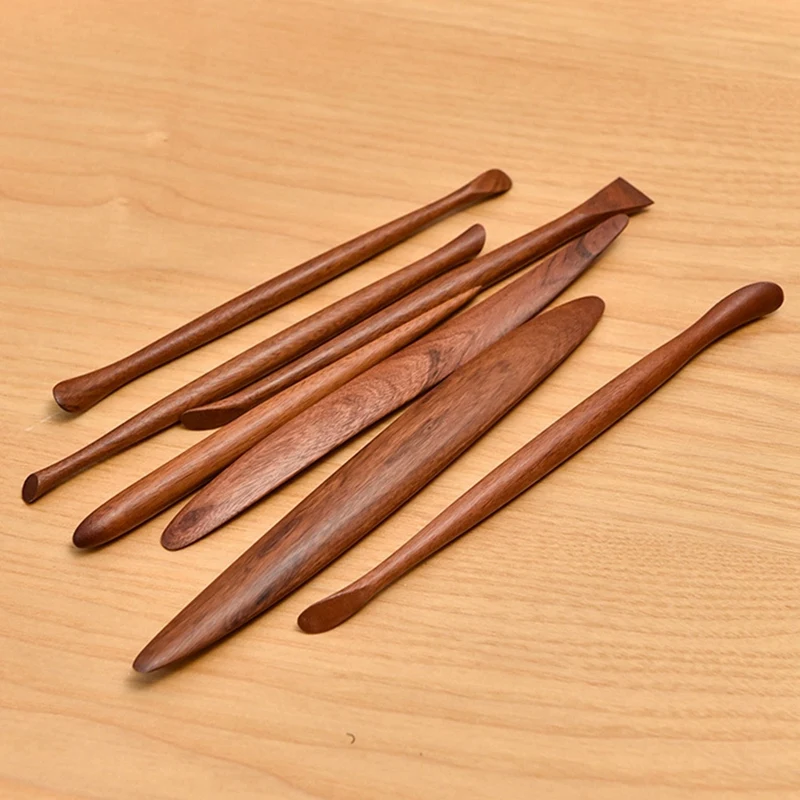 ABNO-Juego de herramientas de arcilla de cerámica hechas a mano-herramientas de tallado de arcilla de madera, tallado fino, lodos de colores para artes y manualidades