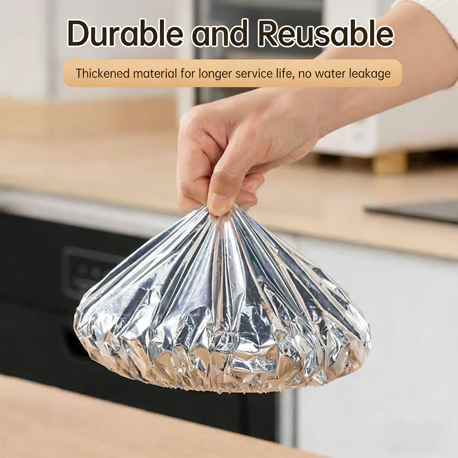Reusable Aluminum Foil Food Covers Heat Shield Lids Fits Various Dish Shapes for Refrigerator Storage and Meal Preparation