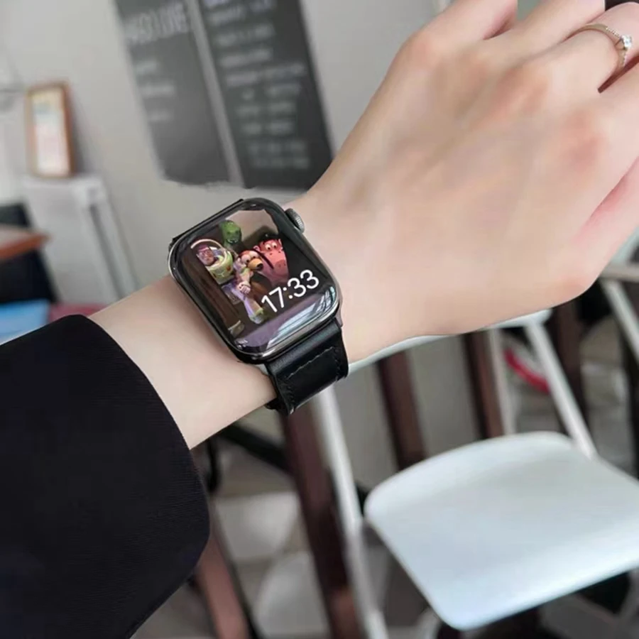 Magnetic Buckle Silicone Leather Link Loop for Apple Watch Band For women Women Sport 40mm 41mm 42mm 44mm for iwatch strap