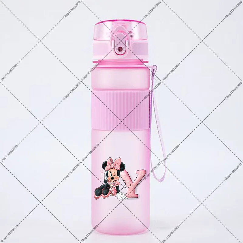 550ML 미니 미키 마우스 귀여운 물병 만화 애니메이션 패턴 편지 A-Z 야외 서리로 덥은 스포츠 병 생일 파티 선물