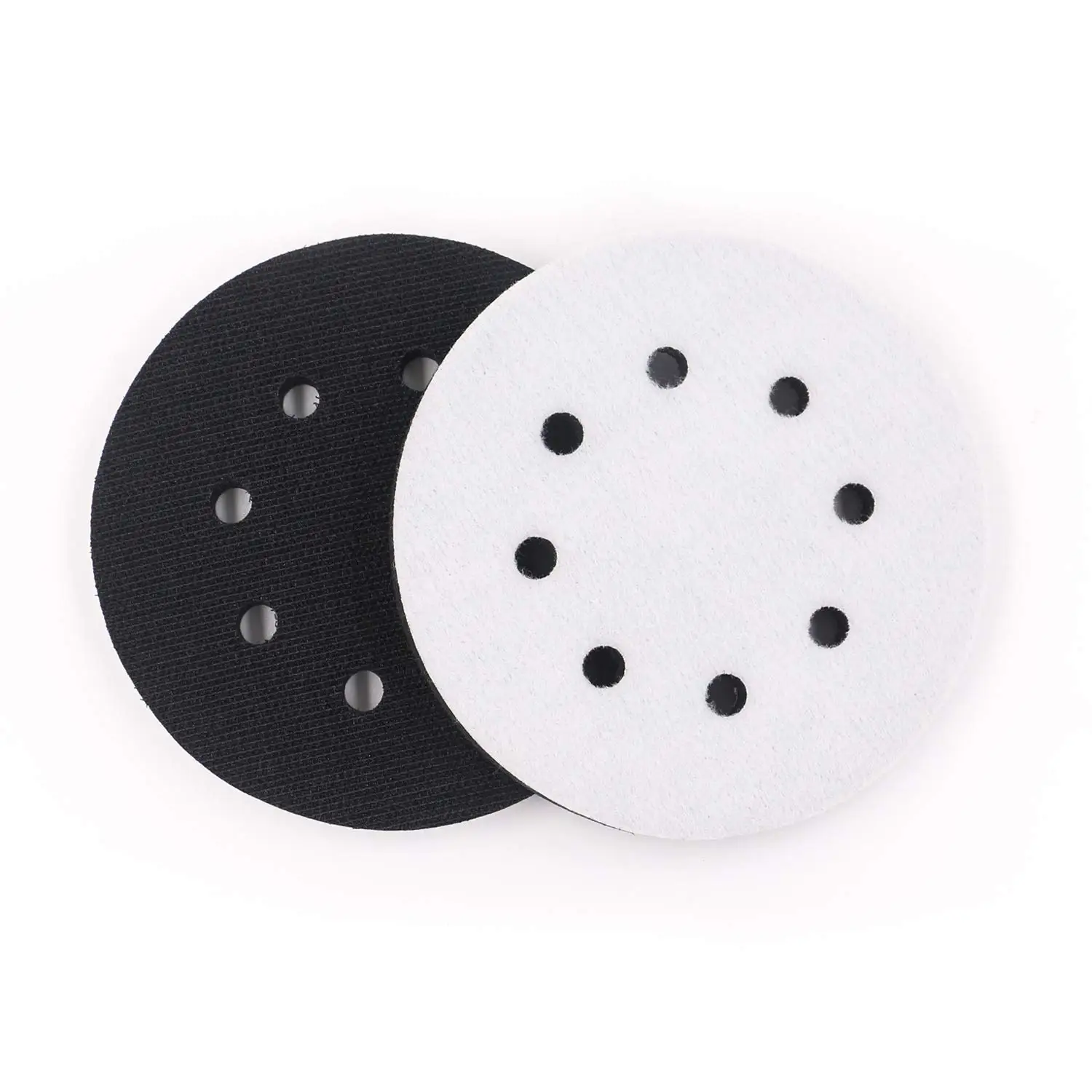 1/3/5 Pcs 5 Inch 8 Holes Soft Density Interface Pads Hook and Loop Backing Pad for Sander Polishing and Sanding Metal Wood Car