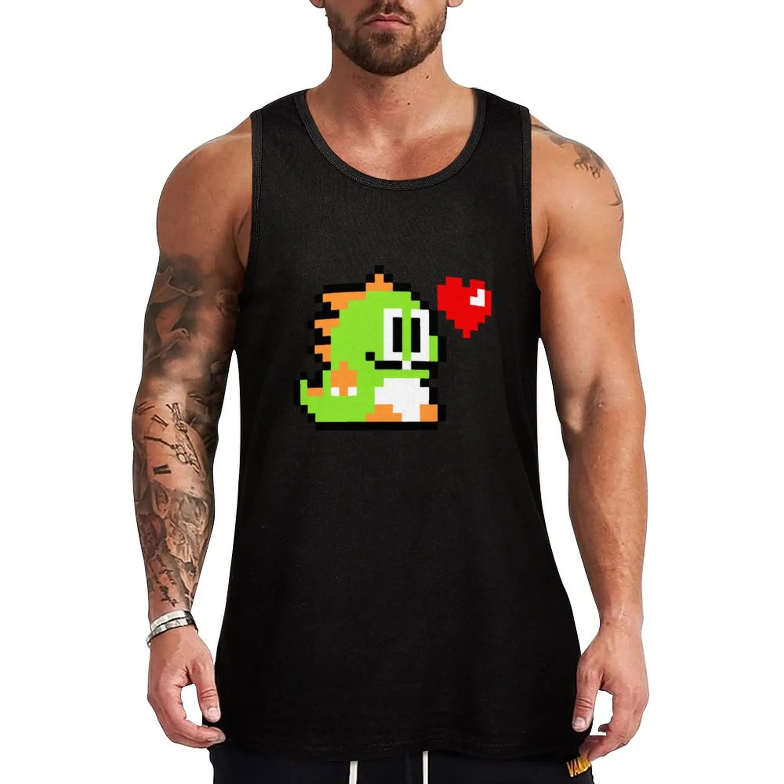 Pixel Bubble Bobble Tank Top Basic Casual Tank Top Lightweight Breathable Fabric