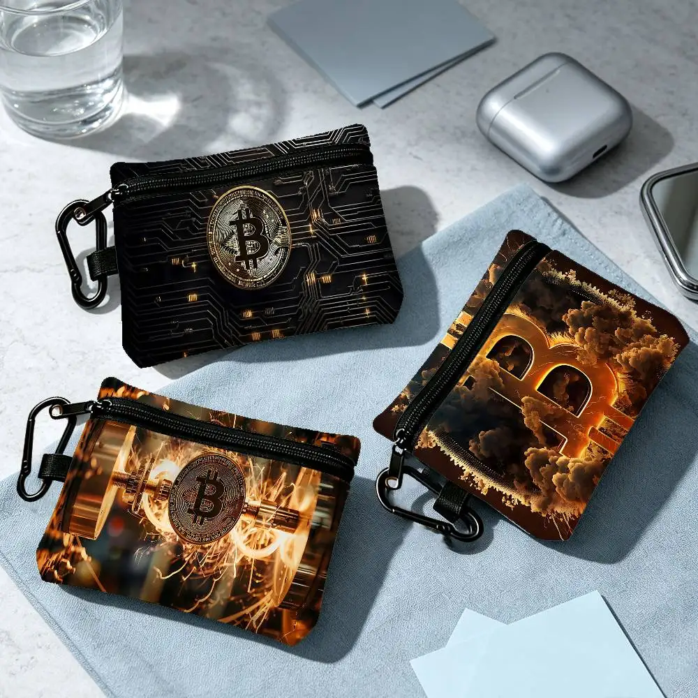 Bitcoin Fashion Wear-resistant Oxford Cloth Coin Purse Portable Backpack Hanging Card Storage Bag