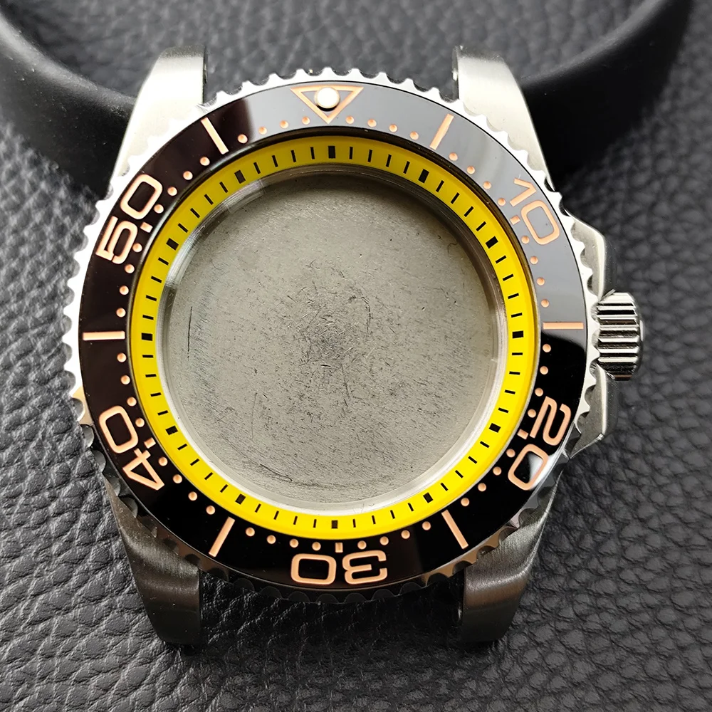 NH35 High-quality 40.5mm Silvery GMT Have Chapter Ring Steel Case Fit NH34 NH35 NH36 Movement Sapphire Glass Watch Box image 3