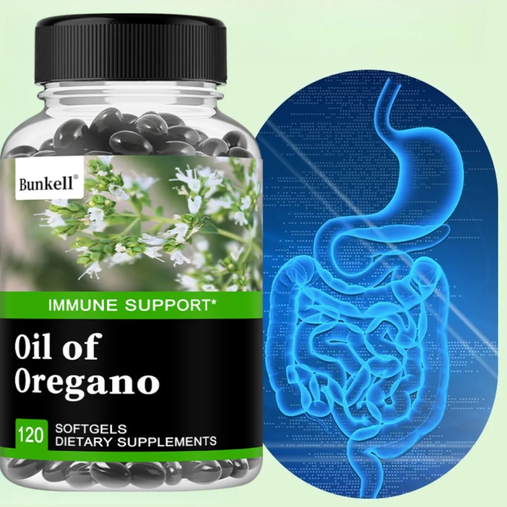 Oil of Oregano Capsules - Support Digestion, Detoxifies, Strengthens Immune System, Intestinal Health, Antioxidant