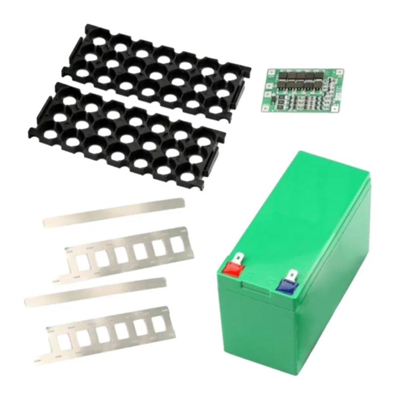 Caja almacenamiento batería 12V y 7Ah, paquete batería DIY, contenedor, accesorios H7JF