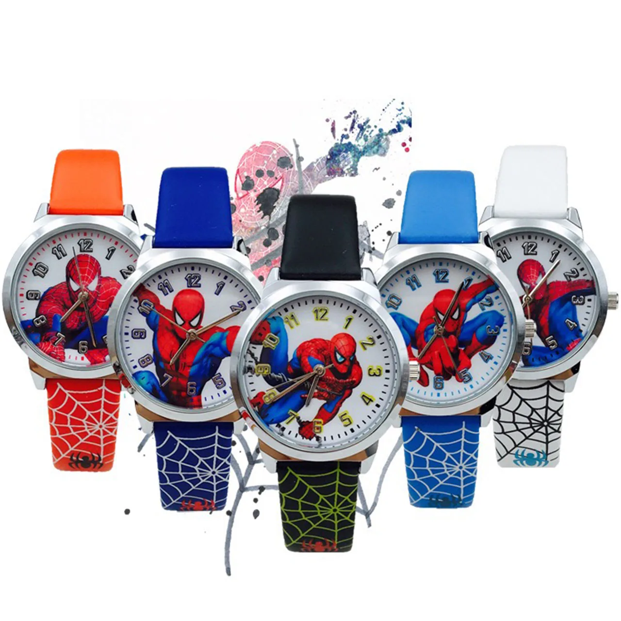 Marvel Spider Man Cartoon Children watches Quartz Wristwatch Boy Student Fashion Time Clock Waterproof  For boy gift