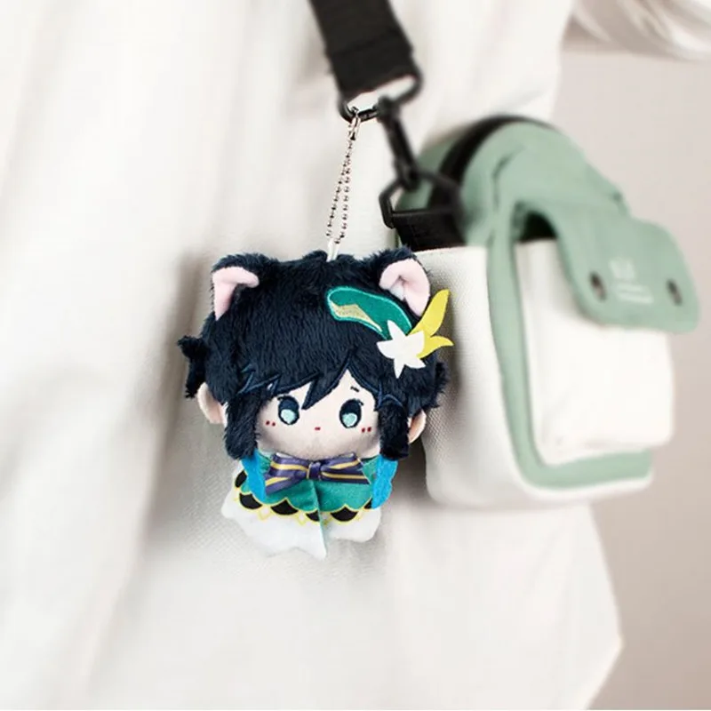 12 cm Genshin Impact Alhaitham Venti Kazuha Xiao Nahida Zhong Li Diluc Plüschpuppe Schlüsselanhänger Rucksack Anhänger Dekor Geburtstagsgeschenke