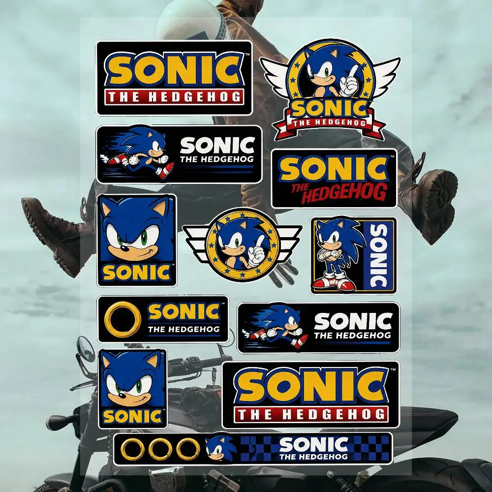 Sonic Anime Character Stickers Set Waterproof Vinyl Decals For Laptop Phone Case Water Bottle Helmet Skateboard Notebook