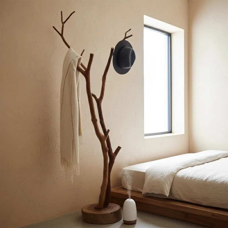 Indoor Hanging Coat Racks Stores Display Floor Corner Shelf Coat Racks creative Wooden Arara De Roupa Entrance Hall Furniture
