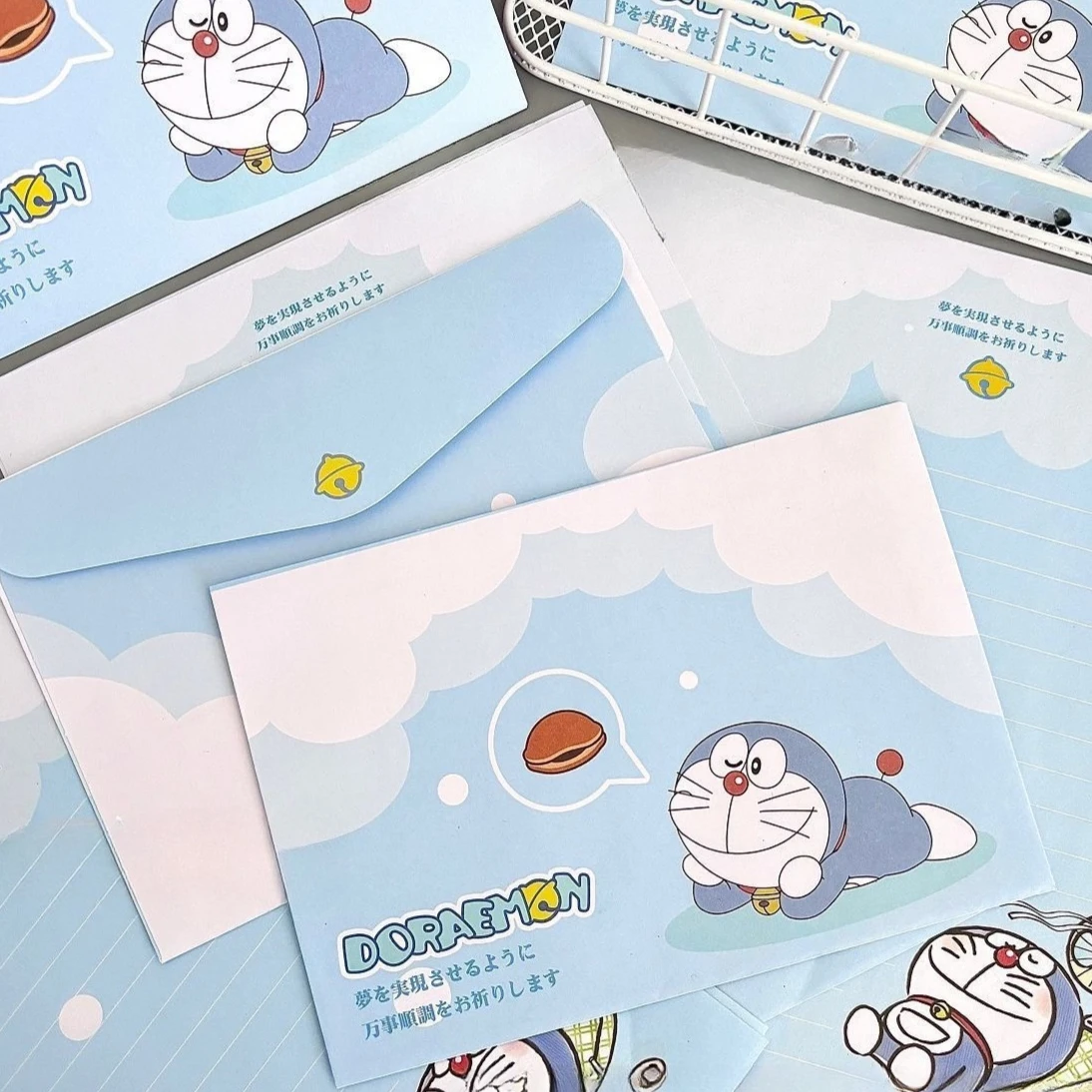 Doraemon Envelope Letter Set Cute Cartoon Creativity Confession Graduate Handwritten Letter New Fashion Exquisite Letter Paper