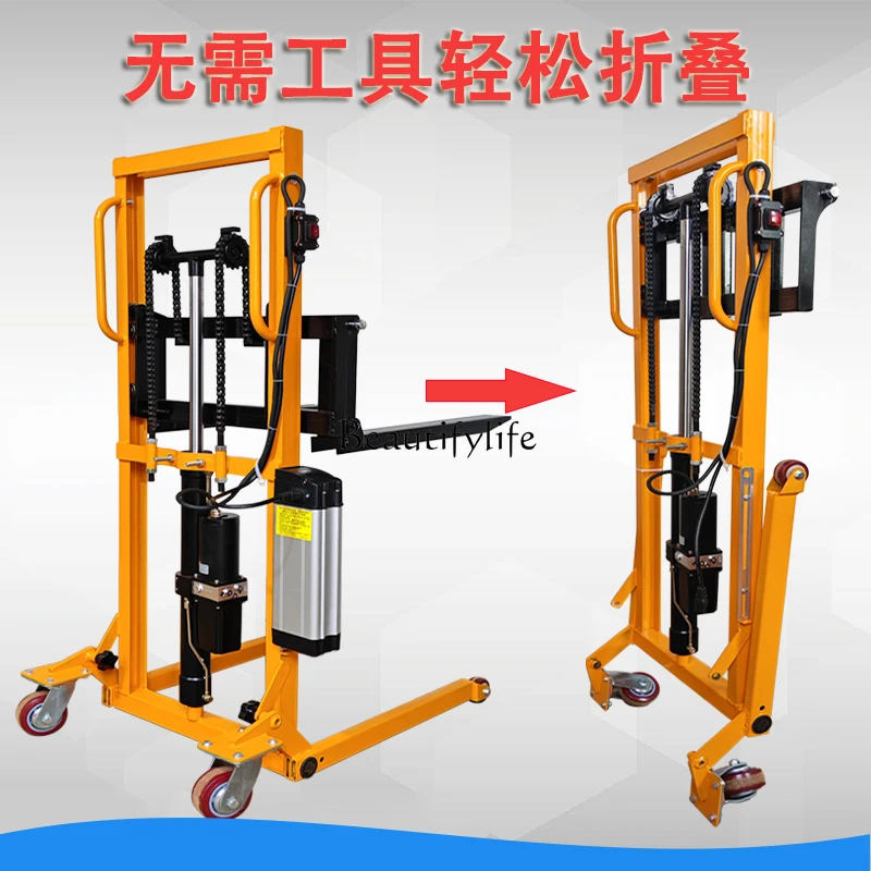 Portable Folding Forklift Electric Lifting Mini Manual Hand Forklift Hydraulic