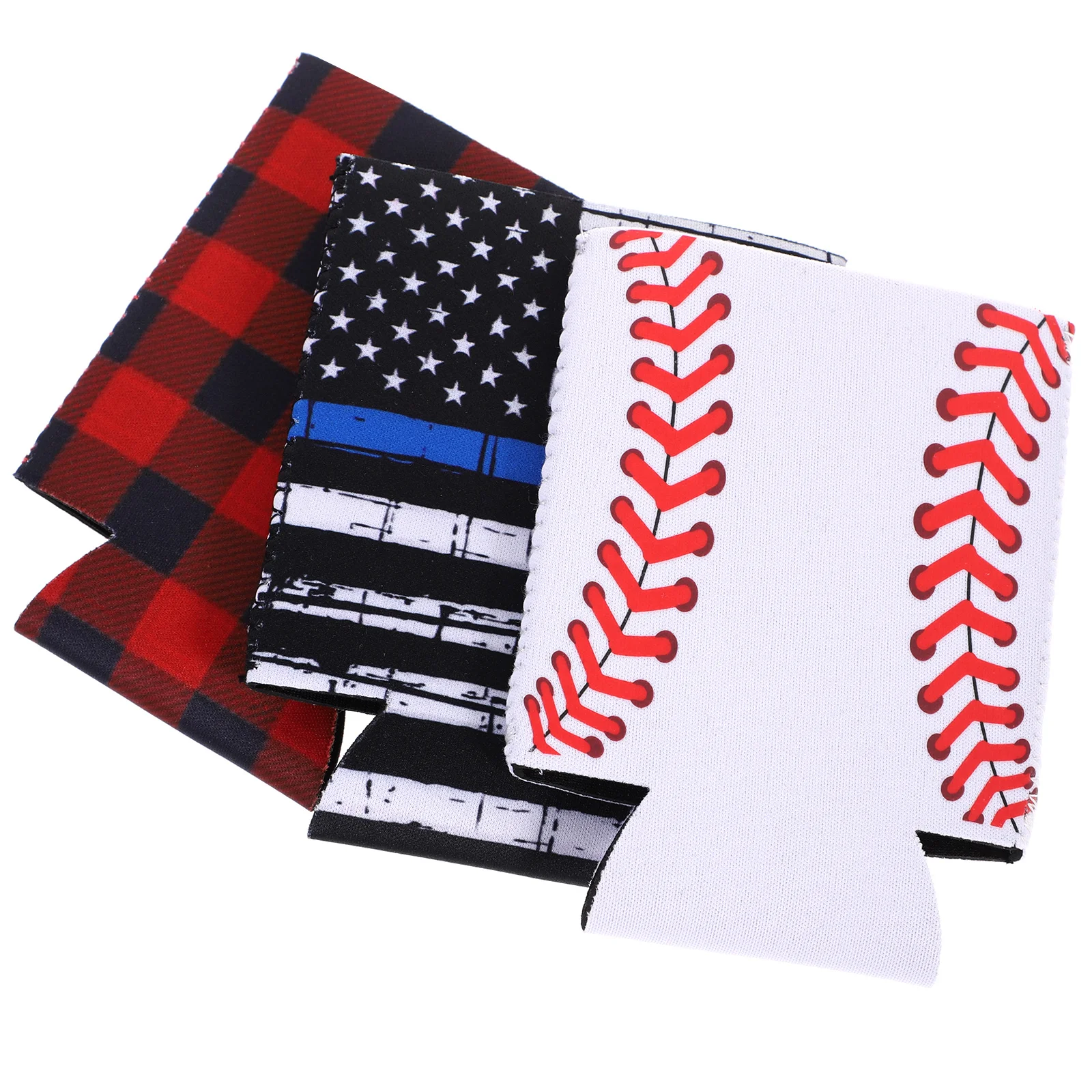 

3Pcs Neoprene Beverage Bottle Sleeves Insulated Can Sleeve Cooler Reusable Drinks Cover for Car Office Camping Hiking Fishing