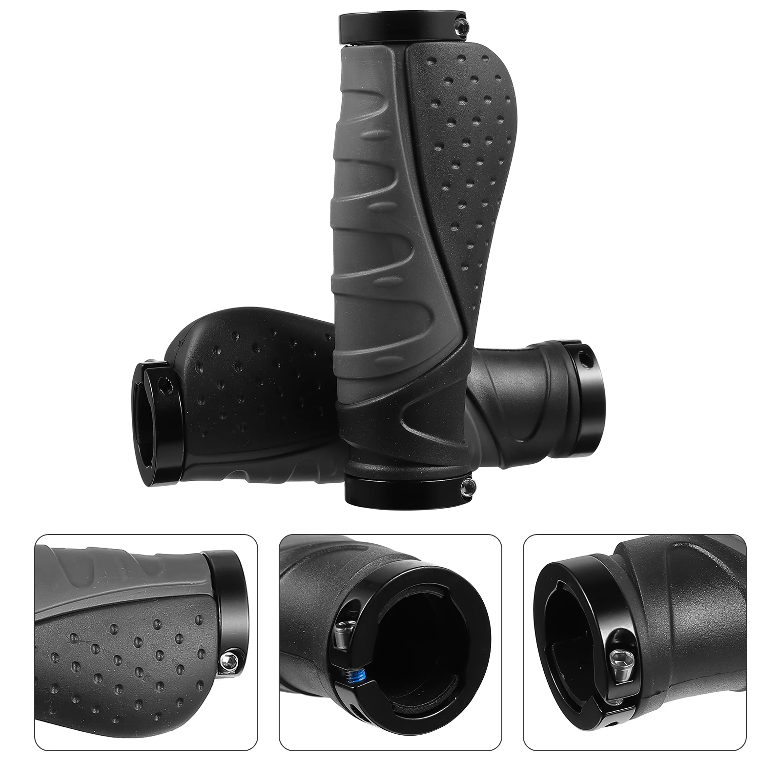 

1 Pair Non-Slip Bike Handle Covers Durable Ergonomic Grips For Mountain Road Folding Bikes Wide Application Comfortable Easy