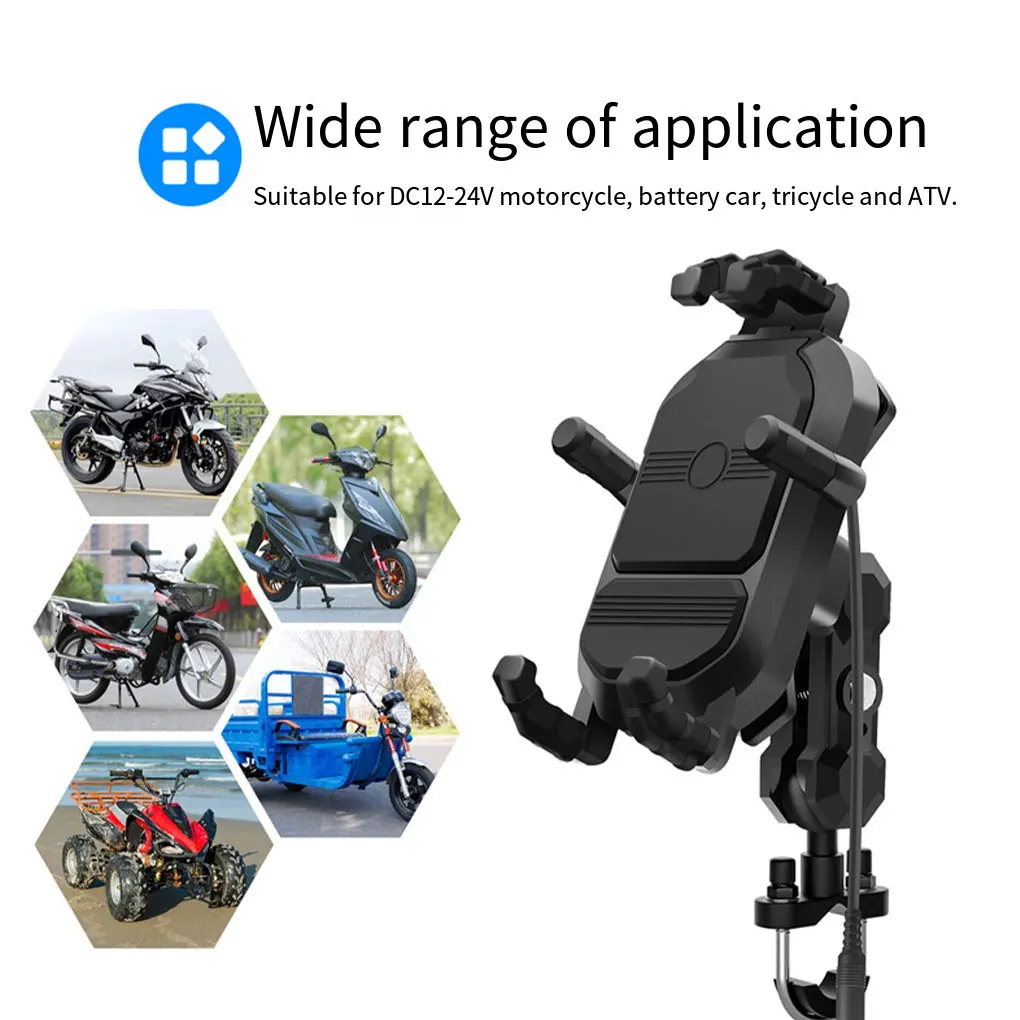 

Wireless Charger Phone Holder Fixators Motorcycle Cellphone Mount