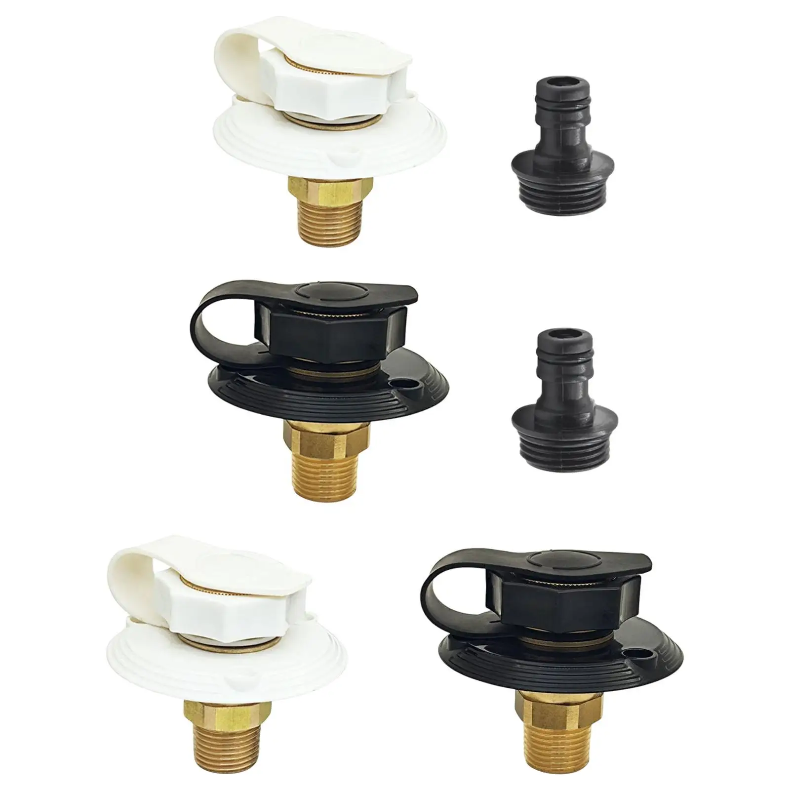 

RV City Water Inlet 3 4 Inch Threaded Hose Connector Brass Valve for Trailer Marine Fresh Water